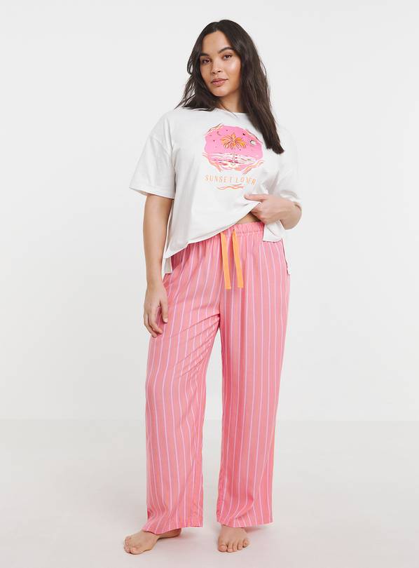 SIMPLY BE Stripe Print Pj Set 30